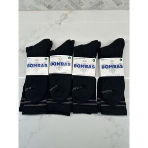Lot Of 4 Pairs NEW Bombas Solid Calf Socks Honeycomb Arch Support Black Size‎ XL
